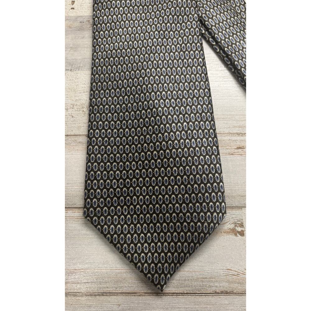 Vintage Bocara 100% Silk Tie Blue and Black EUC